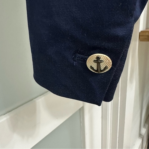 Maison Scotch Double Breasted Blazer SZ 2 Navy Blue Anchor Buttons Classic GUC - Picture 4 of 10